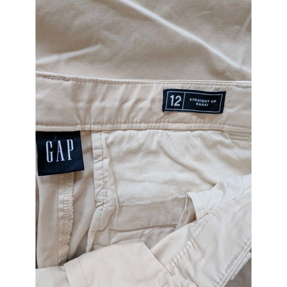 Gap Straight Up Khaki Pants Cream sz 12 - Picture 6 of 7